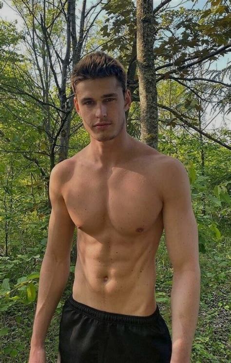 Shirtless Male Lean Smooth Swimmers Toned Build Woods Outdoor Hunk My