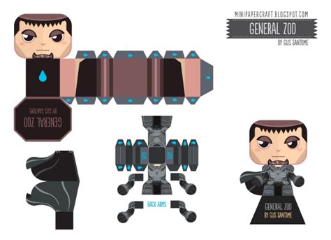 Fashion And Action Man Of Steel Movie Diy Papercraft Mini Figures By