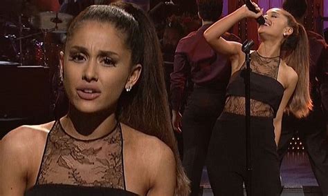 Ariana Grande Searches For A Real Scandal As She Hosts Saturday Night Live Daily Mail Online
