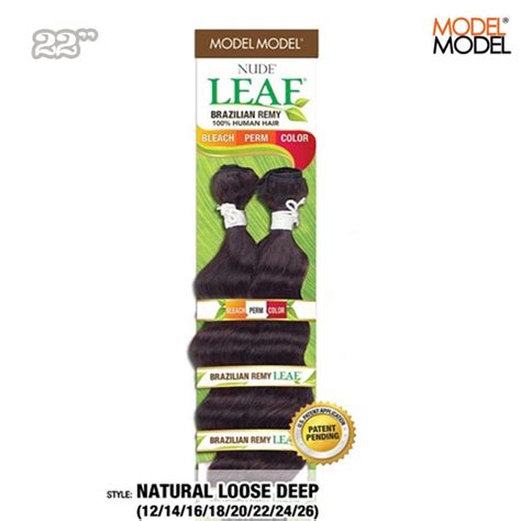 Model Model Nude Leaf Brazilian Remy 100 HH Weave NATURAL LOOSE DEEP 22