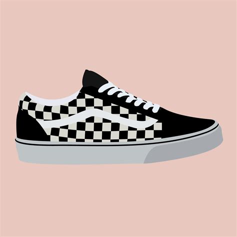 Vans Checkerboard Shoes Illustration Shoes Illustration Vans