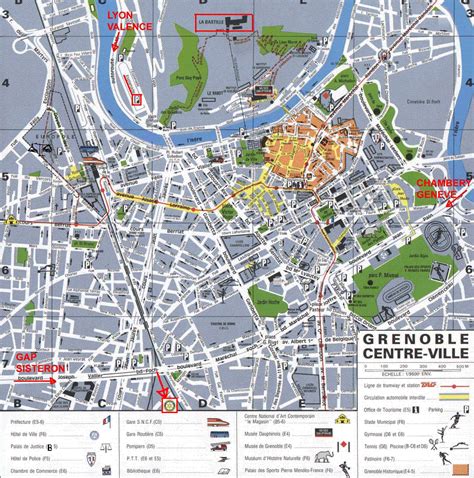 Carte Ville De Grenoble Arts Et Voyages