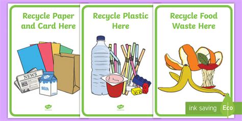 Recycling Classroom Bins Poster Pack Recycling Resources