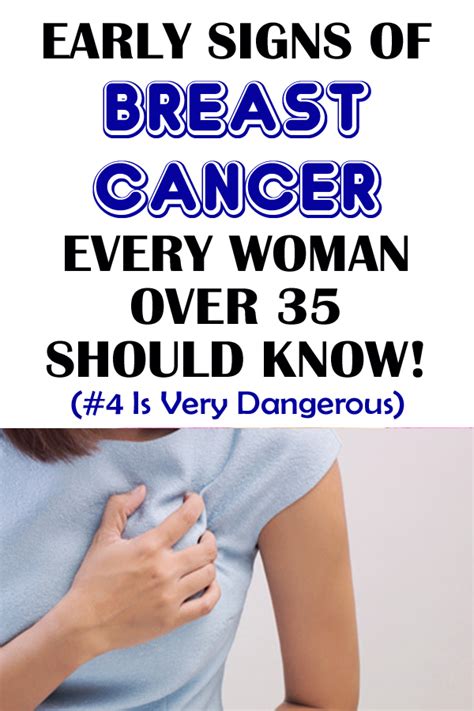 Breast cancer is the abnormal growth of cells in the breast. Rarely Discussed Early Warning Signs Of Breast Cancer