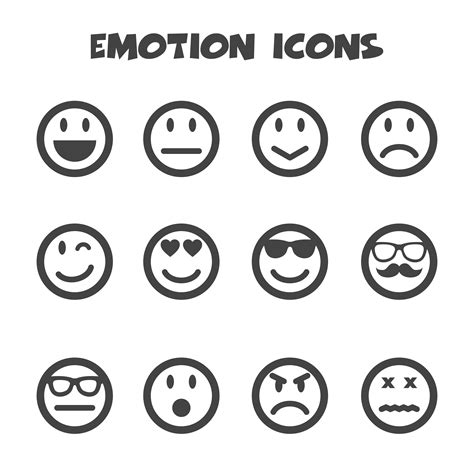 emotion icons symbol 633254 Vector Art at Vecteezy
