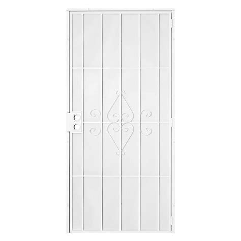 Unique Home Designs Meridian Surface Mount Outswing Steel Security Door