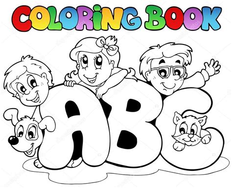 Letras De Abc Libro Escolar Para Colorear — Vector De Stock © Clairev