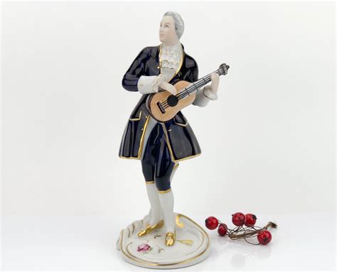 Royal Dux Prince Figurine From Cobalt Blue Porcelain Made In Etsy Metal Candlestick Holders