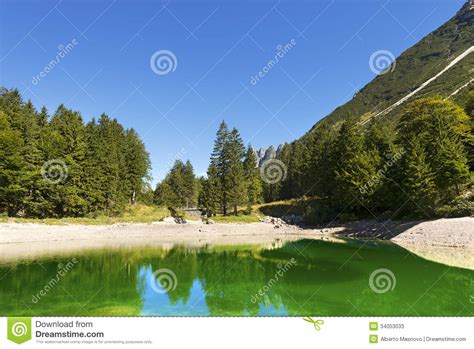 Lago Del Predil Friuli Italy Stock Image Image Of Outdoor Pristine