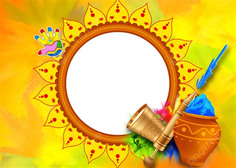 Holi Festival Background Circular Chakras And Water Guns Holi Festival