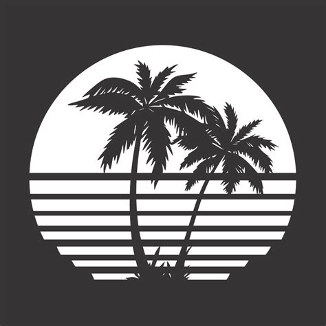 Palm Tree Vector For CNC Laser Cutting Free CDR File Free Download Vectors File