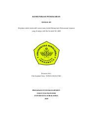 MAKALAH komunikasi pemasaran.docx - KOMUNIKASI PEMASARAN MAKALAH
