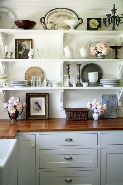 Heir And Space White Shelves In The Kitchen