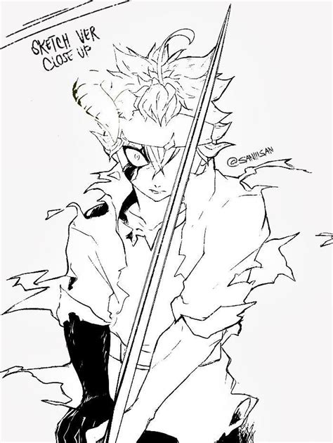 Asta Black Clover Coloring Pages - coloring pages