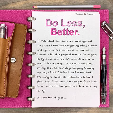 Do Less Better Bullet Journal Writing Bullet Journal Ideas Pages