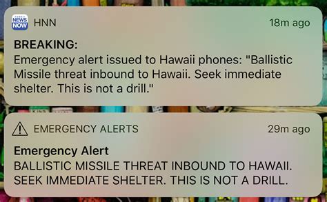What The Hawaii Missile Alert Looked Like On Peoples Phones Time