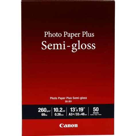 Canon Sg 201 Photo Paper Plus Semi Gloss 1686b064 Bandh Photo