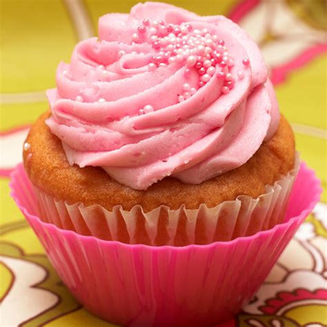 How to make dark pink icing. Vanilla Cupcake With Pink Frosting Recipe