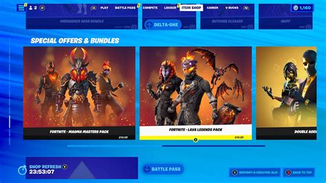 Fortnite Magma Masters Pack And Lava Legends Pack Both Return Youtube