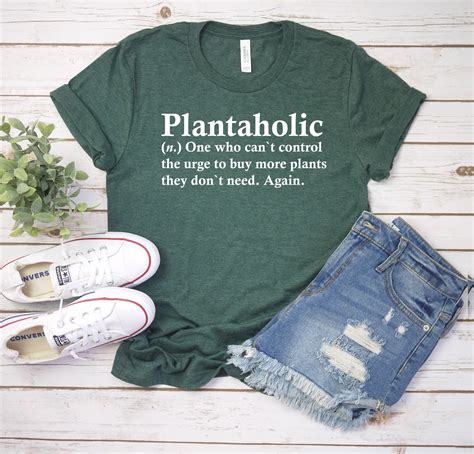 Plantaholic Shirt Plant Shirt T For Plant Lover Plant Etsy
