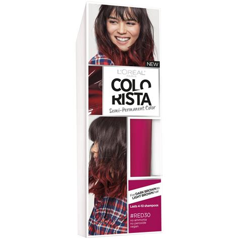 L Oreal Paris Colorista Semi Permanent Hair Color For Brunettes Red 1 Kit
