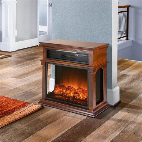 Akdy 29 In Freestanding Electric Fireplace Mantel Heater In Wooden