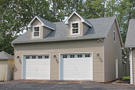 28x28 Vinyl Two Story Two Car Garage With Dormers Visit Our Website