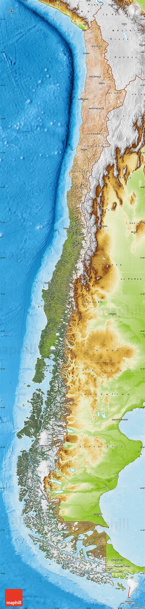 Chile Satelliten Karte