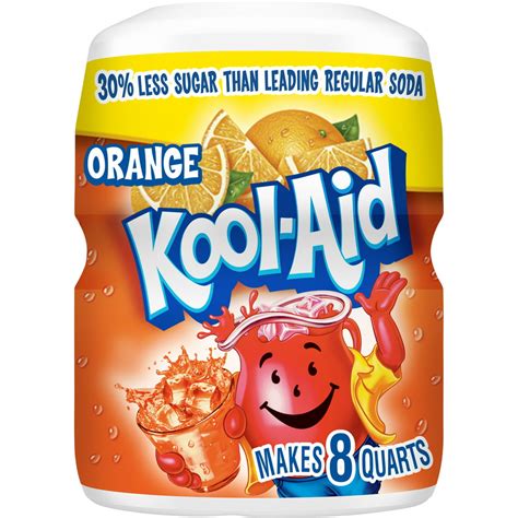 Kool Aid Sugar Sweetened Orange Artificially Flavored Powdered Soft