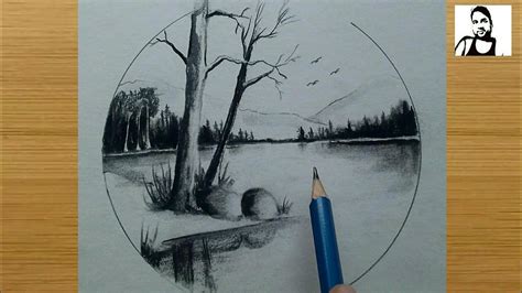 Scenery Drawing Pencil Pencil Sketches Landscape Landscape Drawing