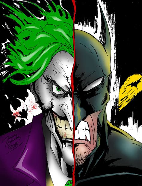 Joker Batman 2 Face Colored By Big D Artiz On Deviantart