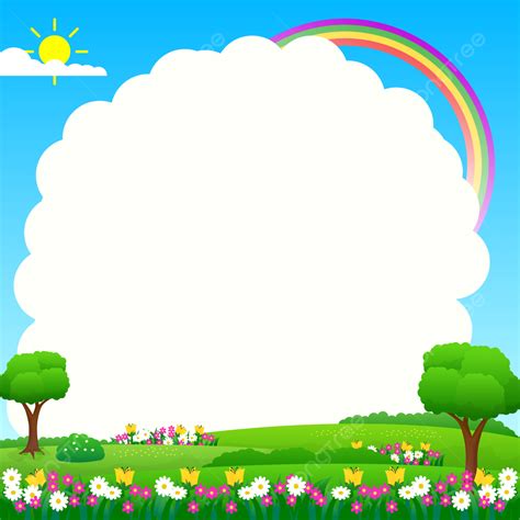 Nature Landscape Background With Funny Design Suitable For Kids Nature