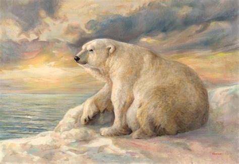Polar Bear Rests On The Ice Arctic Alaska Painting Polar Bear Paint