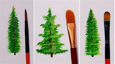 Easy 3 Ways To Paint Pine Tree With Acrylic For Beginners Step By
