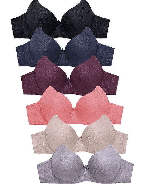 247 Frenzy Women S Essentials Sofra Pack Of 6 Plus Full Coverage Solid Bras D Cups