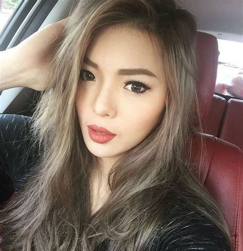 Super Ash Brown Almost Grey Hair On Asian Skin All