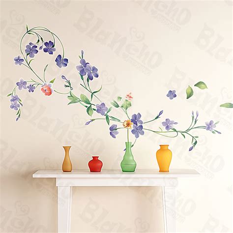 We have affordable big wall decals, perfect for the office! Purple Flowers - Large Wall Decals Stickers Appliques Home ...