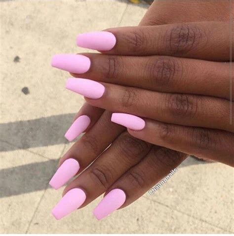 Beautiful Pink Nails On Brown Skin Black Woman Nails Brownskin