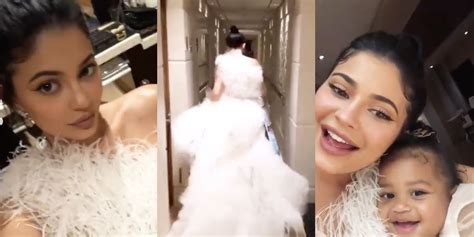 Kylie Jenner Wears Wedding Gown With Leg Slit At 22nd B Day Party