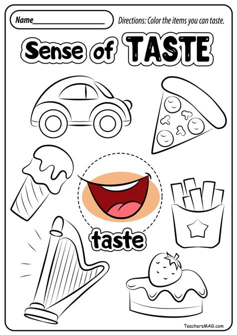 5 Senses Smell Coloring Pages