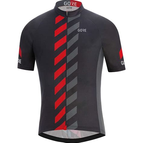 Men S Breathable Cycling Short Sleeve Jersey C3 Vertical Jersey 100250 Black Red