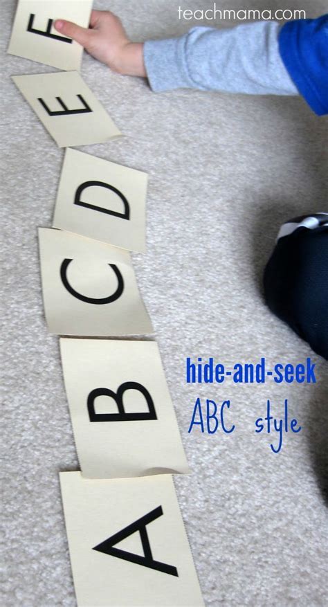 Hide And Seek Abc Style Learning The Alphabet Abc Activities Kids