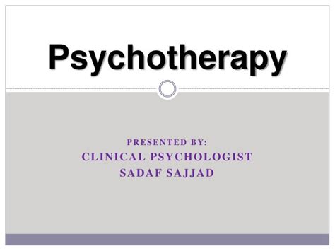 Ppt Psychotherapy Powerpoint Presentation Free Download Id2201313