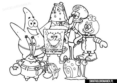 Spongebob I Przyjaciele Bajka Dla Dzieci Darmowe Kolorowanki Do Druku