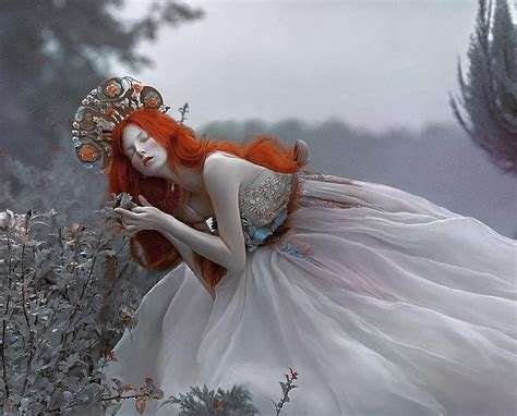 Beauty Tale Dress Girl Model Redhead White Woman Agnieszka