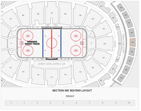 47 Msg Rangers Hockey Seating Chart