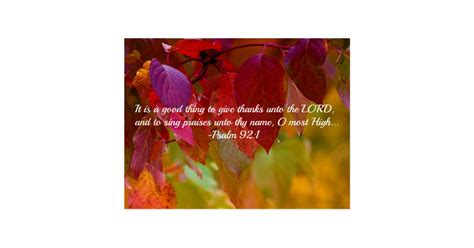 Autumn Leaves Christian Bible Verse Psalms Postcard