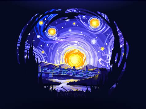 Starry Night By Andrey Prokopenko 🇺🇦 On Dribbble