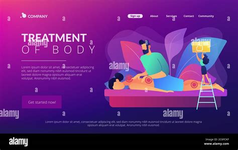 Professional Massage Therapy Concept Landing Page Stock Vector Image And Art Alamy