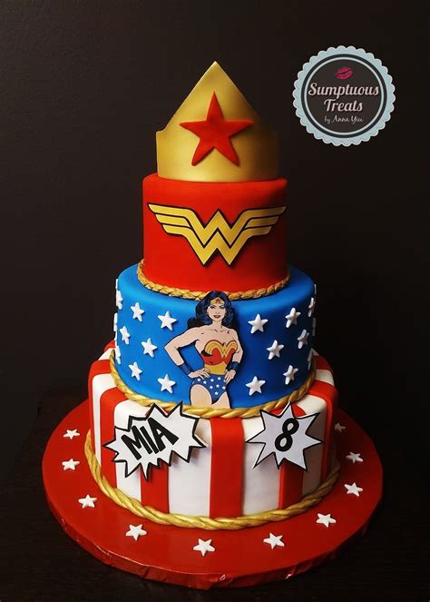 96 Wonder Woman Birthday Cake